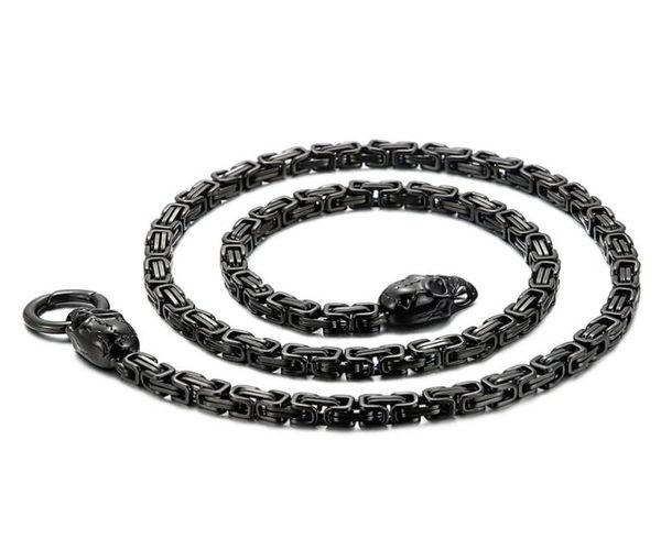 117g heavyweight stainless steel gold byzantine chain link chain two skull charms clasp necklace 6mm 28 inch xmas gifts mens gifts9783291, Silver
117g heavyweight stainless steel gold byzantine chain link chain two skull charms clasp necklace 6mm 28 inch xmas gifts mens gifts9783291, Silver