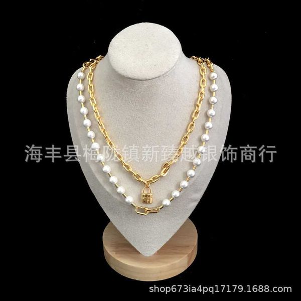 internet celebrity tiffayffay necklace with double layer pearl splicing and overlapping collarbone chain simple fashionable design feeling o, Black
internet celebrity tiffayffay necklace with double layer pearl splicing and overlapping collarbone chain simple fashionable design feeling o, Black