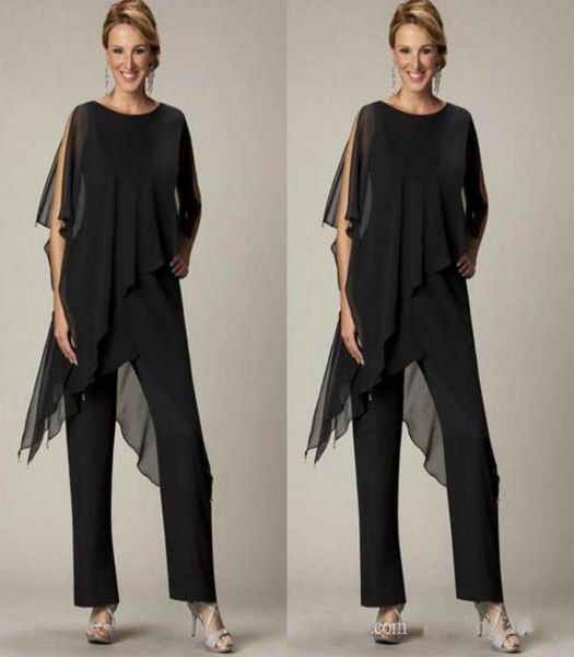elegant black mother of the bride pant sutis chiffon bateau neck asymmetrical wrap style modest mother039s suit for weddings cu2363815, Black;red
elegant black mother of the bride pant sutis chiffon bateau neck asymmetrical wrap style modest mother039s suit for weddings cu2363815, Black;red