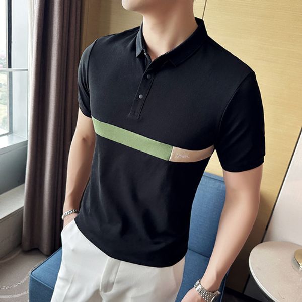 polos summer men polo shirts with short sleeve knitwear turn down collar casual knit solid fashion tees shirt male clothingdtb6, White;black
polos summer men polo shirts with short sleeve knitwear turn down collar casual knit solid fashion tees shirt male clothingdtb6, White;black