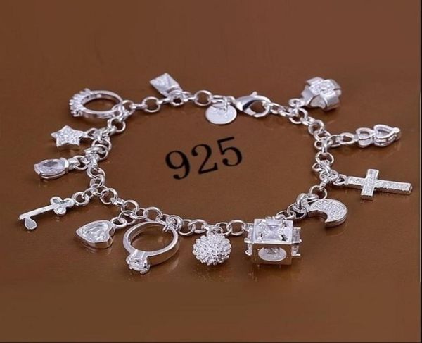 fashion jewelry 925 sterling silver moon love cross charm chain bracelets charms for men or women fine gift1956375, Golden;silver
fashion jewelry 925 sterling silver moon love cross charm chain bracelets charms for men or women fine gift1956375, Golden;silver