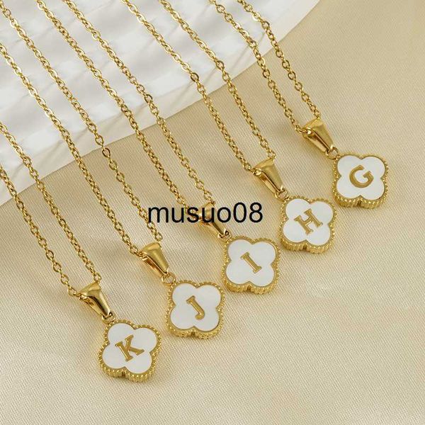 pendant necklaces stainless steel initial necklace for women white color clover necklaces for girl femme bijoux colar valentine's day t, Silver
pendant necklaces stainless steel initial necklace for women white color clover necklaces for girl femme bijoux colar valentine's day t, Silver