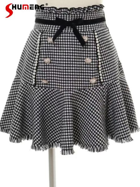 dresses sweet female student houndstooth bow veet short skirt 2022 autumn and winter elegant high waist slim fishtail skirts for women, Black;gray
dresses sweet female student houndstooth bow veet short skirt 2022 autumn and winter elegant high waist slim fishtail skirts for women, Black;gray