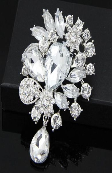 vintage wedding brooch pins big crystal waterdrop silver tone brooches large crystal rhinestone flower women broach co2045804, Gray
vintage wedding brooch pins big crystal waterdrop silver tone brooches large crystal rhinestone flower women broach co2045804, Gray