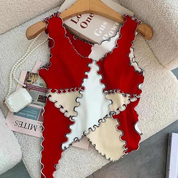 tanks y2k clothes 2022 summer fashion trend tank crop women irregular contrasting colors splice fungus edge female streetwear, Black;white
tanks y2k clothes 2022 summer fashion trend tank crop women irregular contrasting colors splice fungus edge female streetwear, Black;white