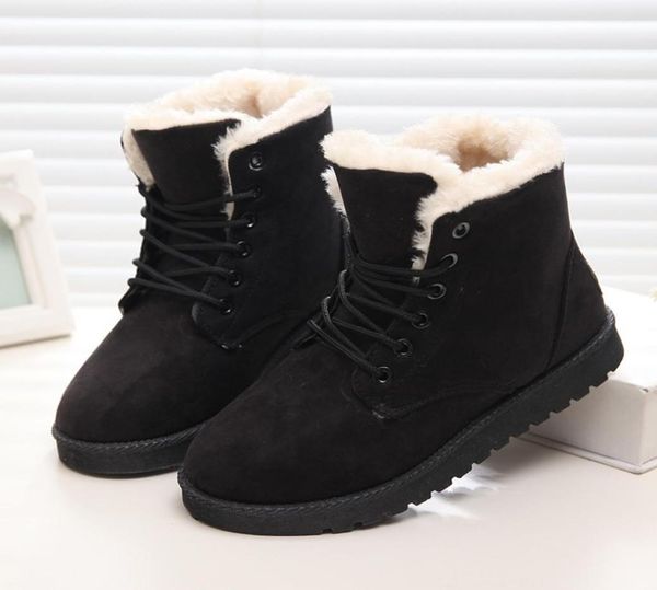 women winter boots suede snow ankle boots female warm short fur boots shoes woman round toe botas mujer1970047, Black
women winter boots suede snow ankle boots female warm short fur boots shoes woman round toe botas mujer1970047, Black