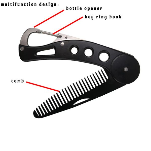 moq 50 pcs oem custom logo premium metal folding combs multifunctional beard comb for men facial grooming foldable, Silver
moq 50 pcs oem custom logo premium metal folding combs multifunctional beard comb for men facial grooming foldable, Silver
