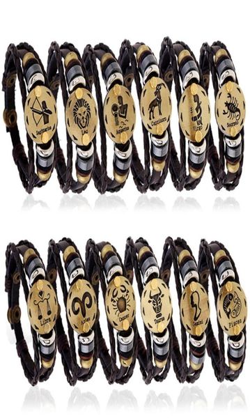12 zodiac sings bracelets fashion jewelry leather men039s and women039s bracelets casual personality alloy vintage punk brac2967809, Black
12 zodiac sings bracelets fashion jewelry leather men039s and women039s bracelets casual personality alloy vintage punk brac2967809, Black