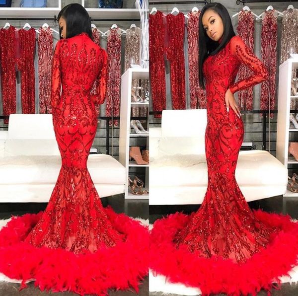 luxury feather beads sequined red evening dresses vintage long sleeve african girls pageant prom dress bc41267154066, Black;red
luxury feather beads sequined red evening dresses vintage long sleeve african girls pageant prom dress bc41267154066, Black;red