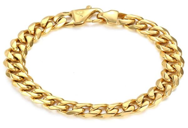 davieslee 11mm male bracelet cuban curb link chain 316l stainless steel bracelet for men boys gold silver color 89 inch dhb5142102078, Black
davieslee 11mm male bracelet cuban curb link chain 316l stainless steel bracelet for men boys gold silver color 89 inch dhb5142102078, Black