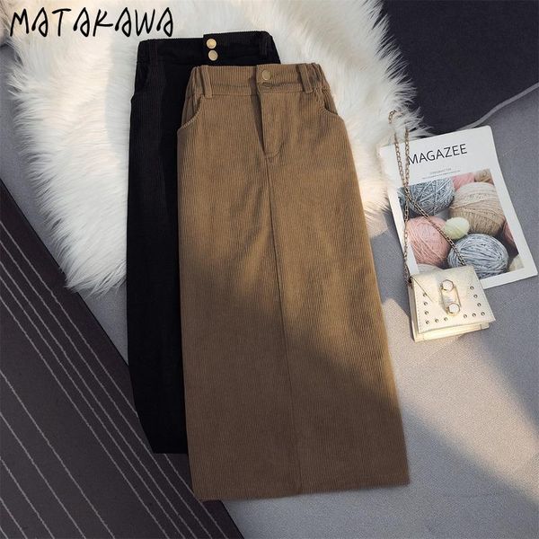 dresses matakawa faldas mujer corduroy aline autumn winter all match vintage long skirt korean fashion high waist loose women skirts, Black;gray
dresses matakawa faldas mujer corduroy aline autumn winter all match vintage long skirt korean fashion high waist loose women skirts, Black;gray