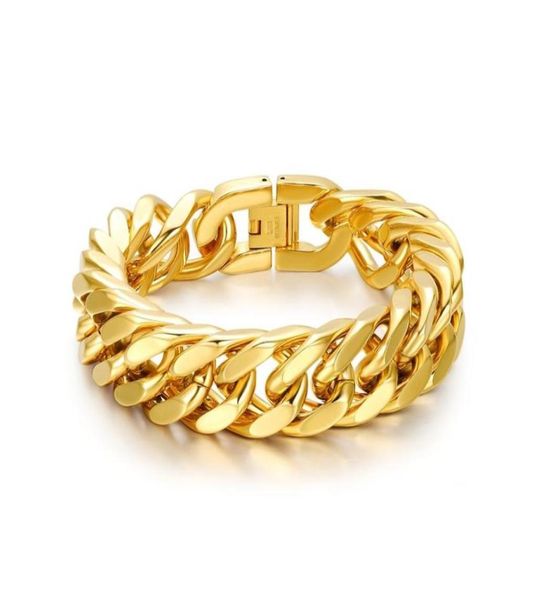 24k gold bracelet bangle chunky chain for men jewelry 316l stainless steel punk rock4769243, Black
24k gold bracelet bangle chunky chain for men jewelry 316l stainless steel punk rock4769243, Black