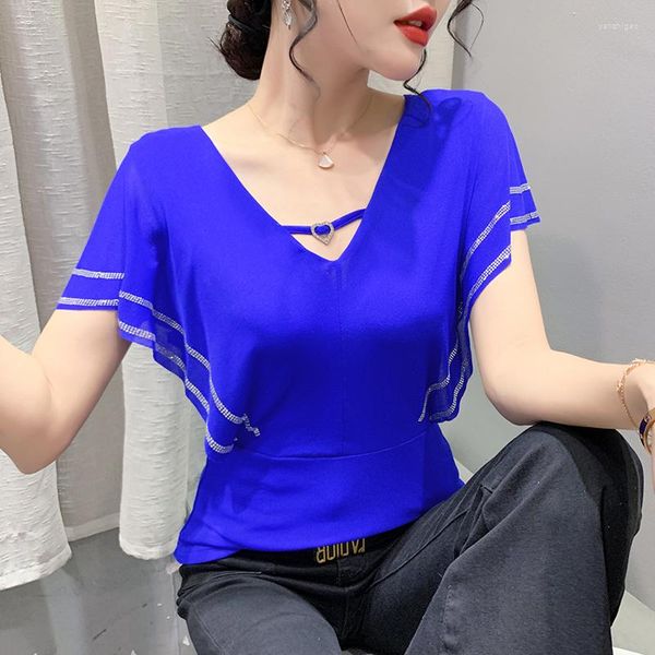 women's t shirts 2023 summer v-neck mesh fashion casual drill lotus leaf sleeve -3xl blusas, White
women's t shirts 2023 summer v-neck mesh fashion casual drill lotus leaf sleeve -3xl blusas, White