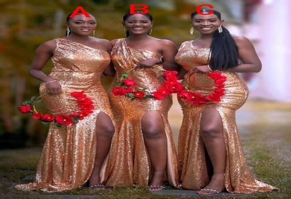 new gold sequined lacce mermaid long bridesmaid dresses one shoulder sequins custom plus size split wedding guest gowns maid of ho9979785, White;pink
new gold sequined lacce mermaid long bridesmaid dresses one shoulder sequins custom plus size split wedding guest gowns maid of ho9979785, White;pink