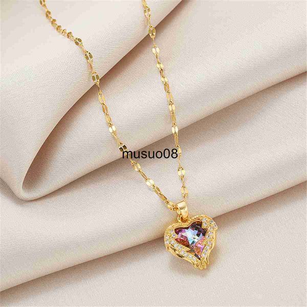 pendant necklaces luxury colorful crystal ocean heart pendant necklace for women korean fashion stainless steel neck chain female wedding je, Silver
pendant necklaces luxury colorful crystal ocean heart pendant necklace for women korean fashion stainless steel neck chain female wedding je, Silver