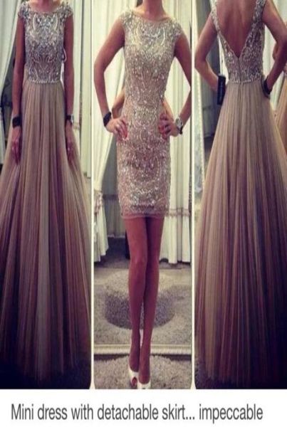 full beaded sheath short party dresses with detachable tulle skirt bateau neck cap sleeves low back aline floorlength prom gowns8145170, Black
full beaded sheath short party dresses with detachable tulle skirt bateau neck cap sleeves low back aline floorlength prom gowns8145170, Black