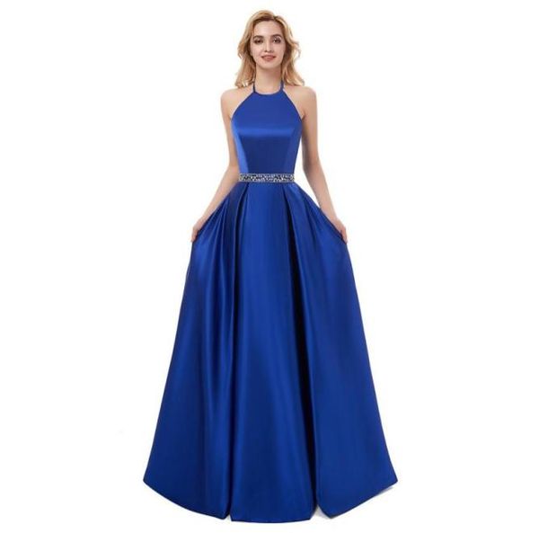 halter neck satin long evening dresses royal blue burgundy prom gowns beaded formal dress robe de soiree5799619, Black;red
halter neck satin long evening dresses royal blue burgundy prom gowns beaded formal dress robe de soiree5799619, Black;red