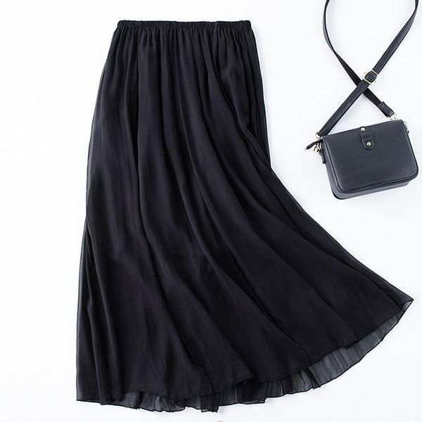 dresses women 100% silk maxi skirt solid black color twolayer pleated long skirt summer beach 8103, Black;gray
dresses women 100% silk maxi skirt solid black color twolayer pleated long skirt summer beach 8103, Black;gray