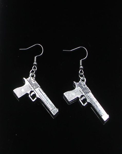 new fashion handmade 4520mm gun browning pistol earrings stainless steel ear hook retro small object jewelry simple design for wo8400996, Silver
new fashion handmade 4520mm gun browning pistol earrings stainless steel ear hook retro small object jewelry simple design for wo8400996, Silver