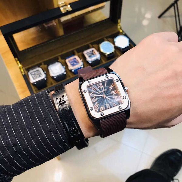designer classical san tos watch for men movement quartz watches iopl high qualiy prx montre luxe blue dial date uhr limited sales with box, Slivery;golden
designer classical san tos watch for men movement quartz watches iopl high qualiy prx montre luxe blue dial date uhr limited sales with box, Slivery;golden