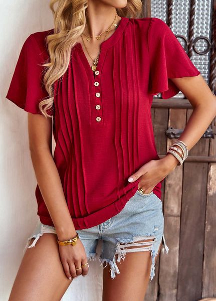 summer wholesale custom ladies fashion lovely lace short sleeve casual tshirt vneck solid color women's blouses sc, White
summer wholesale custom ladies fashion lovely lace short sleeve casual tshirt vneck solid color women's blouses sc, White