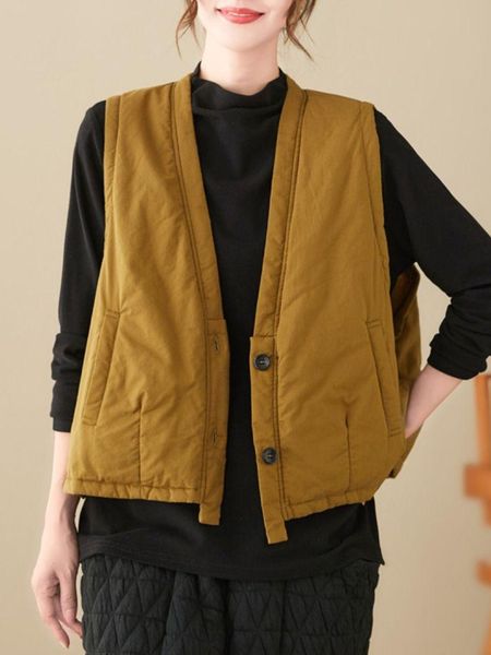 vests 2022 woman autumn and winter retro solid color jacket female fashion vneck loose sleeveless single breasted vintage vest, Black;white
vests 2022 woman autumn and winter retro solid color jacket female fashion vneck loose sleeveless single breasted vintage vest, Black;white