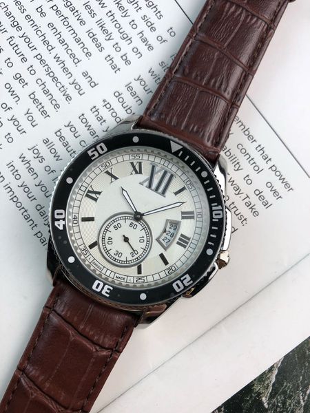 classic men's watch quartz watch calfskin strap glow waterproof watch fashion trend men's watch, Slivery;brown
classic men's watch quartz watch calfskin strap glow waterproof watch fashion trend men's watch, Slivery;brown