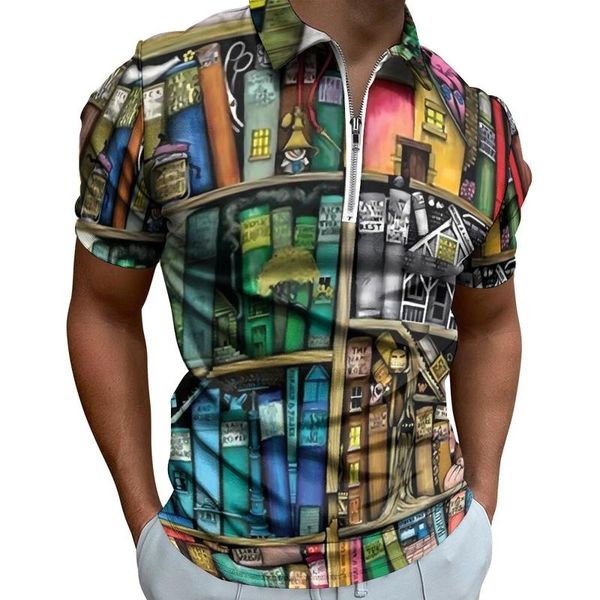men's polos books library polo shirts bookshelf print casual shirt summer streetwear mens short sleeve turn-down collar design t-shirts, White;black
men's polos books library polo shirts bookshelf print casual shirt summer streetwear mens short sleeve turn-down collar design t-shirts, White;black