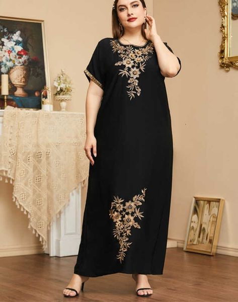 ladies fashion dresses woman summer 2023 plus size round neck short sleeve vintage floral embroidery loose casual black dress
ladies fashion dresses woman summer 2023 plus size round neck short sleeve vintage floral embroidery loose casual black dress