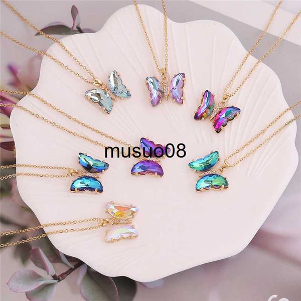 pendant necklaces modyle new fashion korean colorful crystal butterfly pendant necklace female clavicle chain popular necklace j230601, Silver
pendant necklaces modyle new fashion korean colorful crystal butterfly pendant necklace female clavicle chain popular necklace j230601, Silver