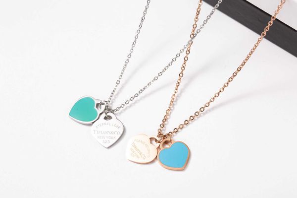 internet celebrity tiffayffay classic luxury simple blue enamel double heart necklace shaped hangtag pendant earnail versatiffayle collar ch, Black
internet celebrity tiffayffay classic luxury simple blue enamel double heart necklace shaped hangtag pendant earnail versatiffayle collar ch, Black