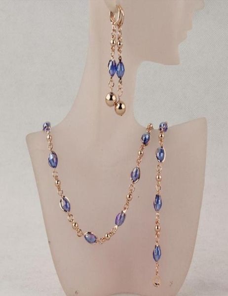 fashion women039s 18k gold filled blue austrian crystal necklace bracelet earrings weddingbride jewelry sets gift3007189, Black
fashion women039s 18k gold filled blue austrian crystal necklace bracelet earrings weddingbride jewelry sets gift3007189, Black