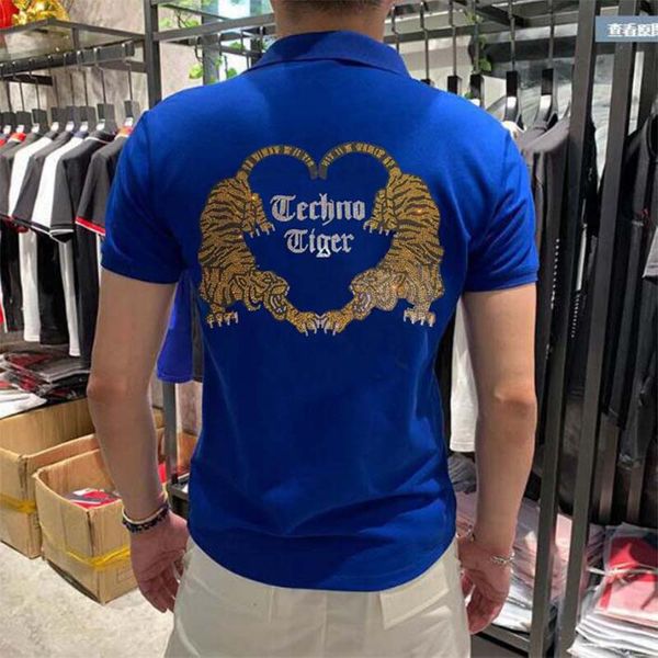 men's polo t-shirt tiger rhinestone design luxury male blue lapel tees summer homme streewear clothing fashion handsome s-3xl, White;black
men's polo t-shirt tiger rhinestone design luxury male blue lapel tees summer homme streewear clothing fashion handsome s-3xl, White;black