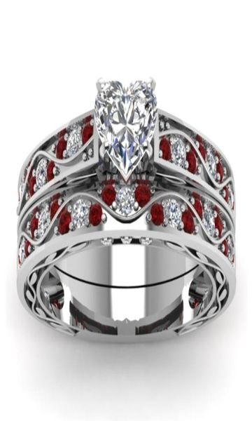 delicate heartshaped diamond wedding ring 925 sterling silver ruby bridal ring set wedding ring anniversary commitment jewelry si7493703
delicate heartshaped diamond wedding ring 925 sterling silver ruby bridal ring set wedding ring anniversary commitment jewelry si7493703