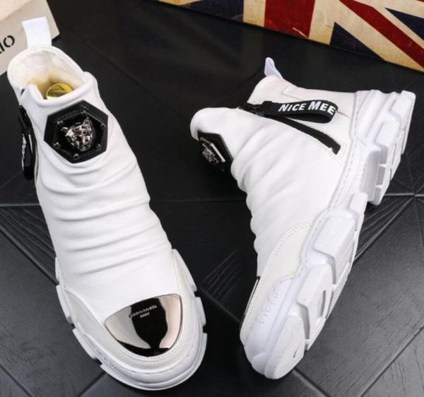 men fashion boots casual ankle spring autumn flock leather metal decoration riding high hip hop shoes b944255208, Black
men fashion boots casual ankle spring autumn flock leather metal decoration riding high hip hop shoes b944255208, Black