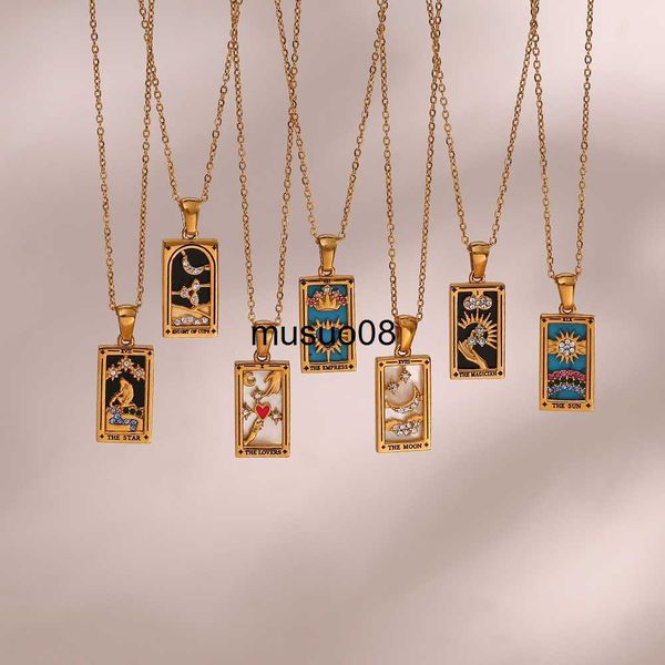 pendant necklaces stainless steel tarot card necklace sun lover star moon magician enamel pendant necklaces waterproof mystic jewelry celest, Silver
pendant necklaces stainless steel tarot card necklace sun lover star moon magician enamel pendant necklaces waterproof mystic jewelry celest, Silver