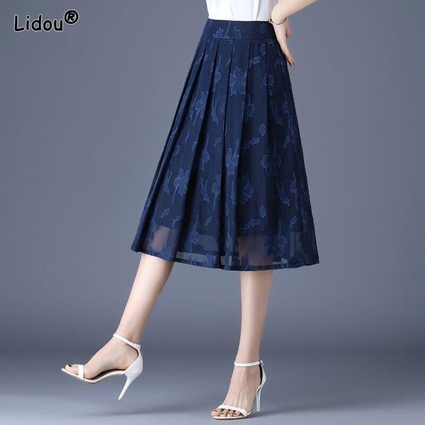 dresses summer chiffon embroidery empire midcalf floral aline skirt selling office lady folds temperament women's clothing grace, Black;gray
dresses summer chiffon embroidery empire midcalf floral aline skirt selling office lady folds temperament women's clothing grace, Black;gray