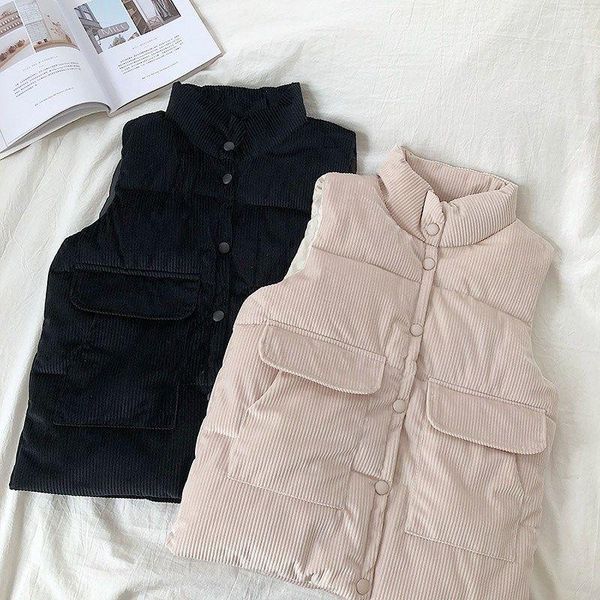 vests jacket vest corduroy women's autumn winter vest coat chaleco mujer, Black;white
vests jacket vest corduroy women's autumn winter vest coat chaleco mujer, Black;white