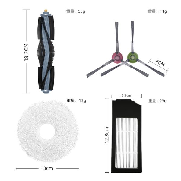 planially replacement parts for ecovacs x1omni/turbo multi-surface rubber brush including 1 rubber brush 2 filters 4 mop pads 4 dust bag 6 e
planially replacement parts for ecovacs x1omni/turbo multi-surface rubber brush including 1 rubber brush 2 filters 4 mop pads 4 dust bag 6 e