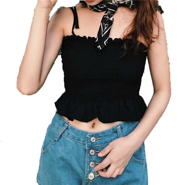 pcs moq size korean women's clothing summer new tied with wood ear elastic fold wrapped chest small sling vestkuml, White
pcs moq size korean women's clothing summer new tied with wood ear elastic fold wrapped chest small sling vestkuml, White
