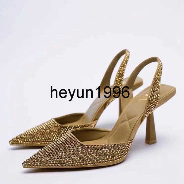 za2022 new spring and autumn sandals pointed back empty high heels color diamond bright muller women's shoes, Black
za2022 new spring and autumn sandals pointed back empty high heels color diamond bright muller women's shoes, Black