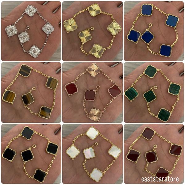 4 leaf clover bracelet charm bracelets designer for women 18k gold silver plate agate fashion designer bracelet jewelry woman wedding party, Golden;silver
4 leaf clover bracelet charm bracelets designer for women 18k gold silver plate agate fashion designer bracelet jewelry woman wedding party, Golden;silver