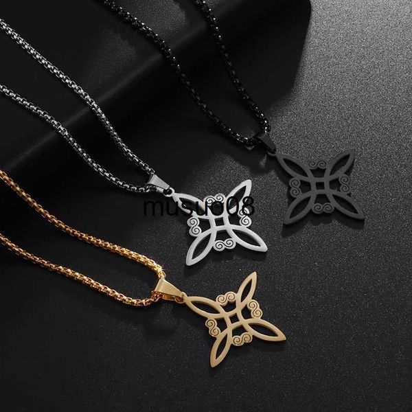 pendant necklaces silver color witch knot necklace stainless steel choker necklaces vintage amulet supernatural jewelry gift for women j2306
pendant necklaces silver color witch knot necklace stainless steel choker necklaces vintage amulet supernatural jewelry gift for women j2306