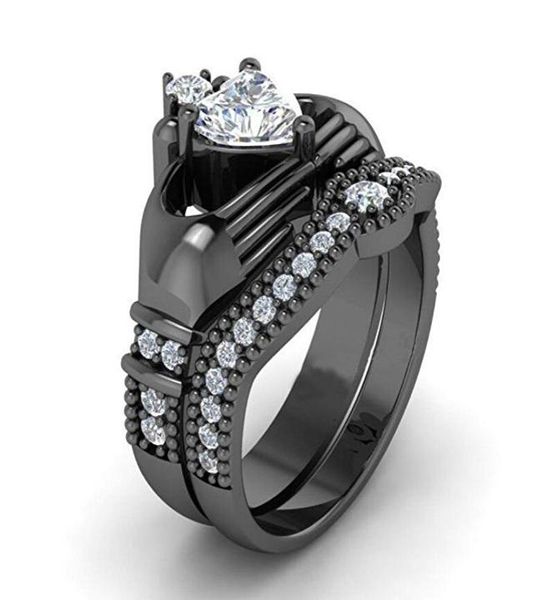 victoria wieck claddagh luxury jewelry choucong 10kt black gold filled white z cz diamond gemstones women wedding birdal ring 6831122, Slivery;golden
victoria wieck claddagh luxury jewelry choucong 10kt black gold filled white z cz diamond gemstones women wedding birdal ring 6831122, Slivery;golden