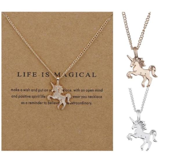 unicorn necklaces with card silver gold chain women fashion design horse animal pendant necklace lucky clavicle party jewelry love2094302
unicorn necklaces with card silver gold chain women fashion design horse animal pendant necklace lucky clavicle party jewelry love2094302