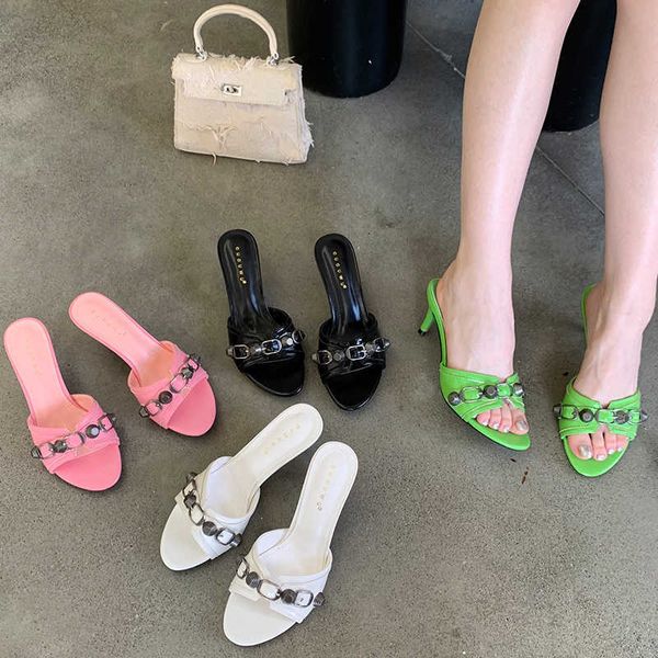nxy slippers 2023 designer luxury fashion rivet woman med high heels pumps shoes peep toe ladies footwear slip on female sandals slides 2305, Black
nxy slippers 2023 designer luxury fashion rivet woman med high heels pumps shoes peep toe ladies footwear slip on female sandals slides 2305, Black