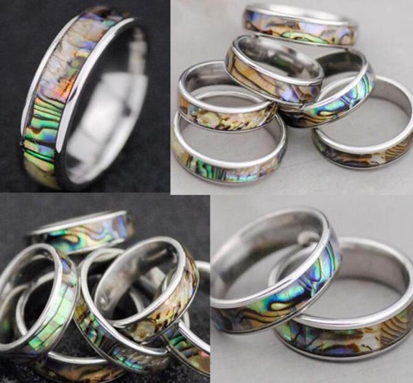 36pcs natural shellfish abalone shell inlay 316l stainless steel quality rings 6mm width retro wedding engagement pupular ring who5791327, Silver
36pcs natural shellfish abalone shell inlay 316l stainless steel quality rings 6mm width retro wedding engagement pupular ring who5791327, Silver