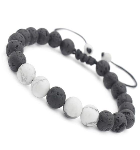 natural lava rock stone howlite round bead bracelet adjustable black white 8mm beads hand string jewelry for men women4324419
natural lava rock stone howlite round bead bracelet adjustable black white 8mm beads hand string jewelry for men women4324419
