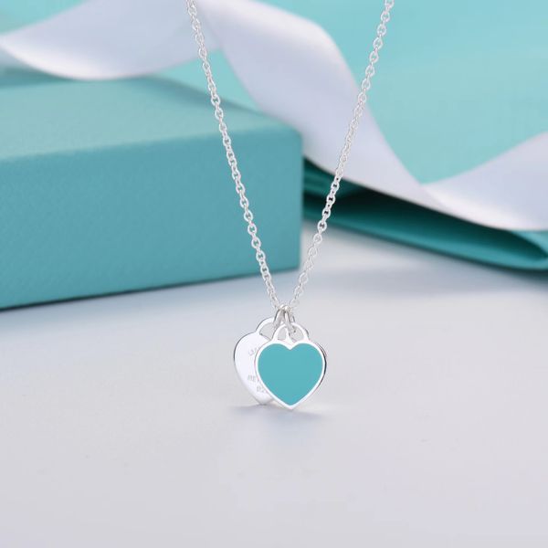 fashion t brand double heart pendant necklace new charm designer necklace 18k, Silver
fashion t brand double heart pendant necklace new charm designer necklace 18k, Silver