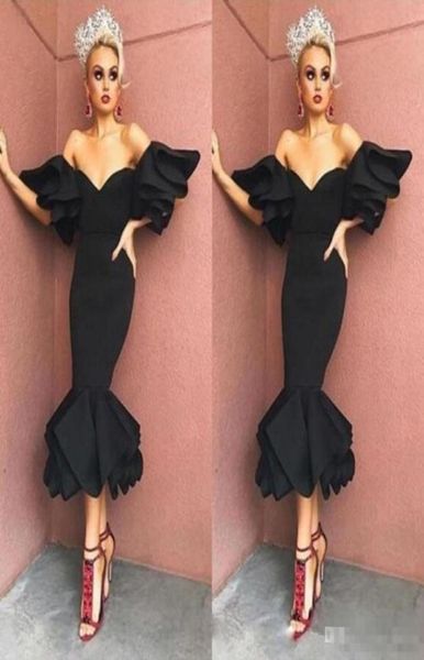 black tea length offtheshoulder prom party dresses ruffles short sleeve short evening gown satin women039s cocktail dres4152101
black tea length offtheshoulder prom party dresses ruffles short sleeve short evening gown satin women039s cocktail dres4152101